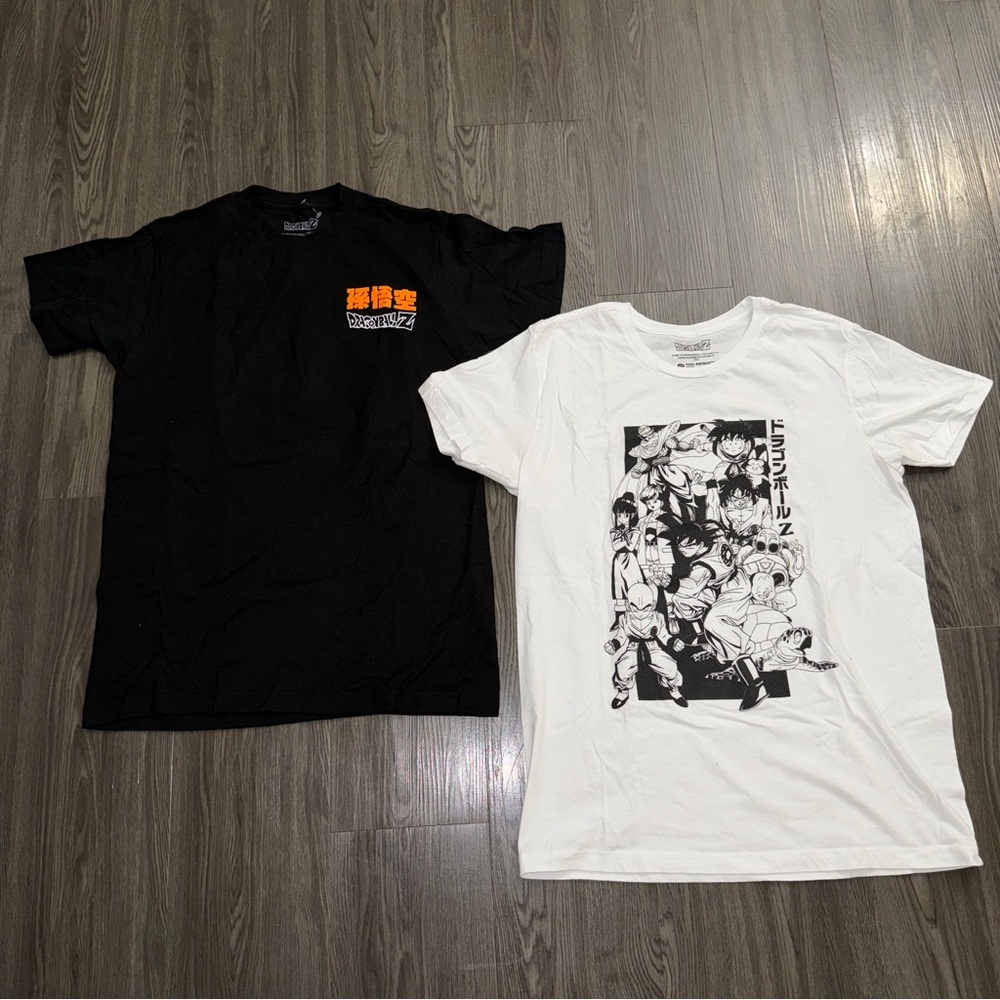 Bundle Lot of 2 Anime Dragon Ball Z Graphic Shirts Size Large